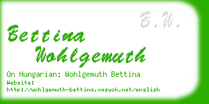bettina wohlgemuth business card